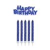Cerf Dellier 16 Bougies bleues + Happy Birthday