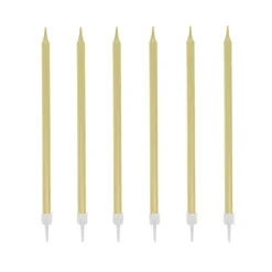 Cerf Dellier 12 bougies dorées hautes 13 cm