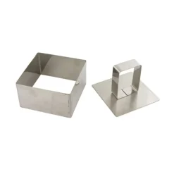 Cerf Dellier 4 carrés à pâtisserie + poussoir H 4 cm