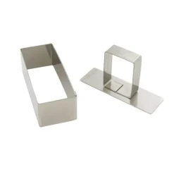 Cerf Dellier 4 rectangles à pâtisserie + poussoir H 3 cm