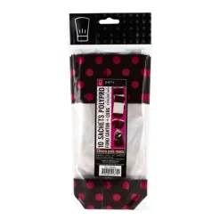 Cerf Dellier 10 sachets FC + liens chocolat/rose 12 x 26 cm