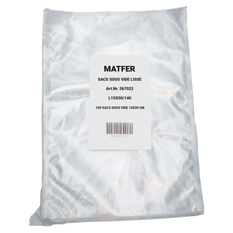 Cerf Dellier 100 sacs sous vide lisse 140 microns 40 x 50 cm