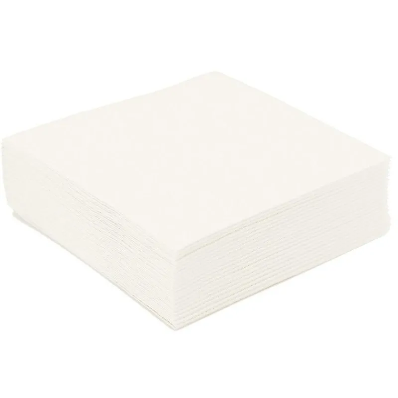 Cerf Dellier 50 Serviettes de table blanches
