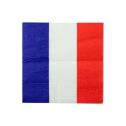 Cerf Dellier 50 Serviettes de table bleu blanc rouge
