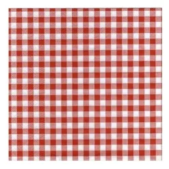 Cerf Dellier 50 Serviettes de table vichy rouge