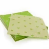 Cerf Dellier 20 Serviettes en papier lin coeurs verts Patisdecor