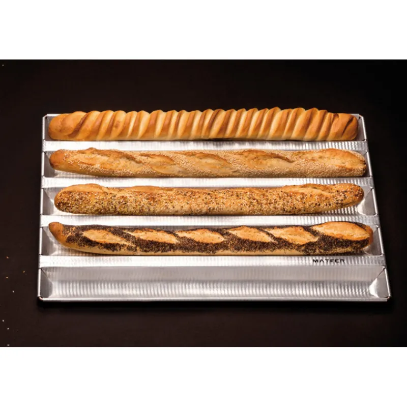 Cerf Dellier Alu-Gaufer plaques à pain 790 x 580 5 baguettes