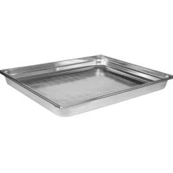 Cerf Dellier Bac gastronorme perforé inox - sans anse - GN 2/1 profondeur 5,5 cm
