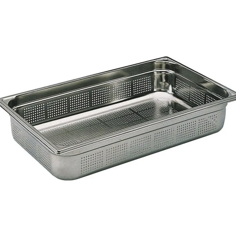 Cerf Dellier Bac gastronorme perforé inox - sans anse - GN 2/3 profondeur 10 cm