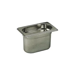 Cerf Dellier Bac gastronorme plein inox - sans anse - GN 1/9 profondeur 10 cm