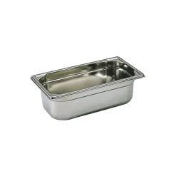 Cerf Dellier Bac gastronorme plein inox - sans anse - GN 1/3 profondeur 6,5 cm