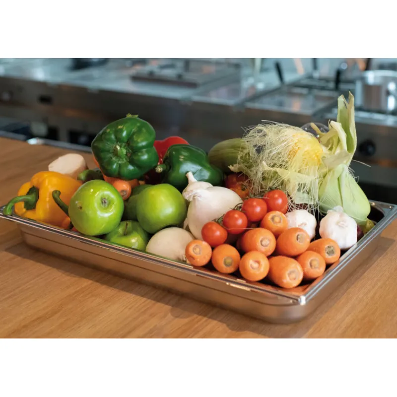 Cerf Dellier Bac gastronorme plein inox - sans anse - GN 1/1 profondeur 4 cm
