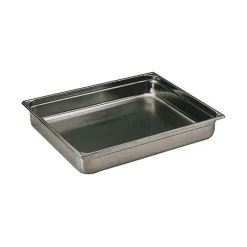Cerf Dellier Bac gastronorme plein inox - sans anse - GN 2/1 profondeur 20 cm