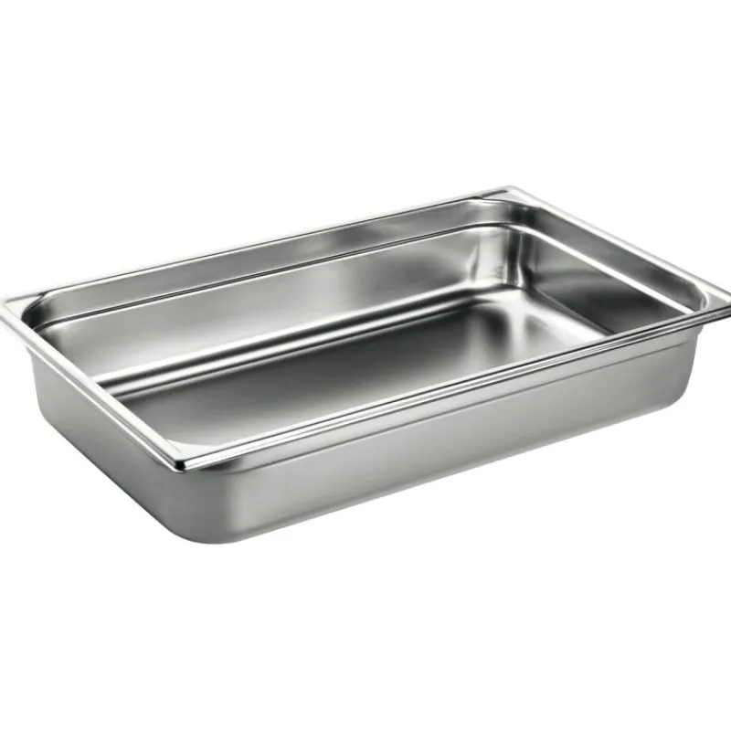 Cerf Dellier Bac gastronorme plein inox - sans anse - GN 1/1 profondeur 6,5 cm