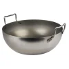 Cerf Dellier Bassine à friture en tôle d'acier noire sans panier 32 cm