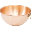 Cerf Dellier Bassine en cuivre demi-ronde renforcée à blancs 24 cm