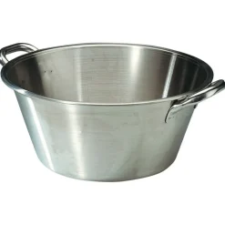 Cerf Dellier Bassine landaise inox à anses 42 cm