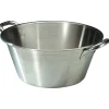 Cerf Dellier Bassine landaise inox à anses 47 cm
