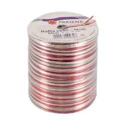 Cerf Dellier Bolduc Raphia Pearl rouge / argent 50 m