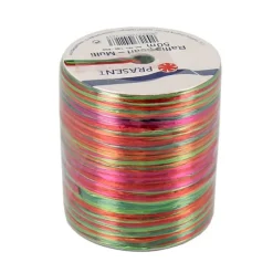 Cerf Dellier Bolduc Raphia Pearl vert / rouge / fuchsia 50 m
