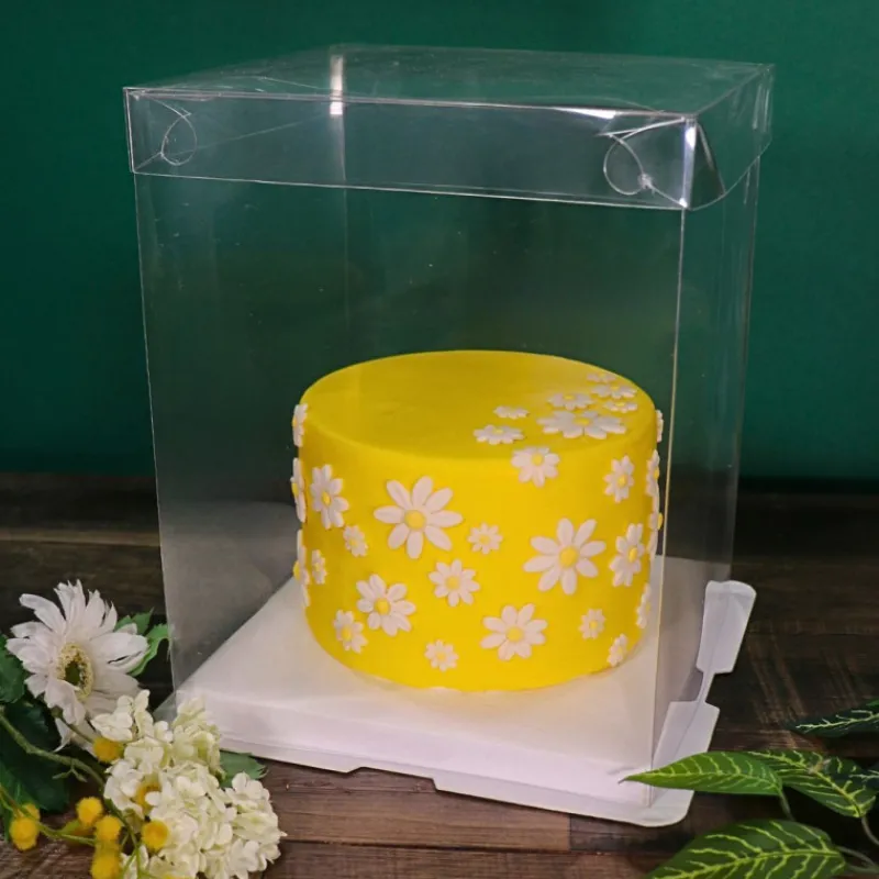 Cerf Dellier Boîte gâteau transparente - 25 x 25 x 30 cm