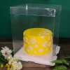 Cerf Dellier Boîte gâteau transparente - 30 x 30 x 35 cm