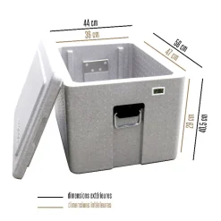 Cerf Dellier Boîte isotherme 49L avec indicateur de température