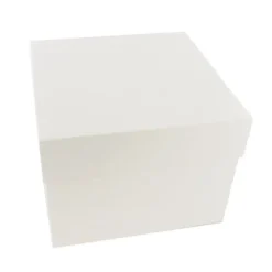 Cerf Dellier Boîte pâtissière blanche 18 x 18 x H 20 cm