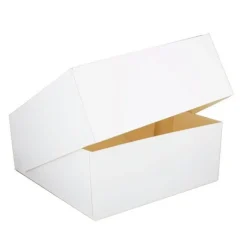 Cerf Dellier Boîte pâtissière blanche carrée 26 x 26 x 10 cm