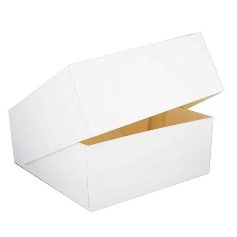 Cerf Dellier Boîte pâtissière blanche carrée 35 x 35 x 8 cm