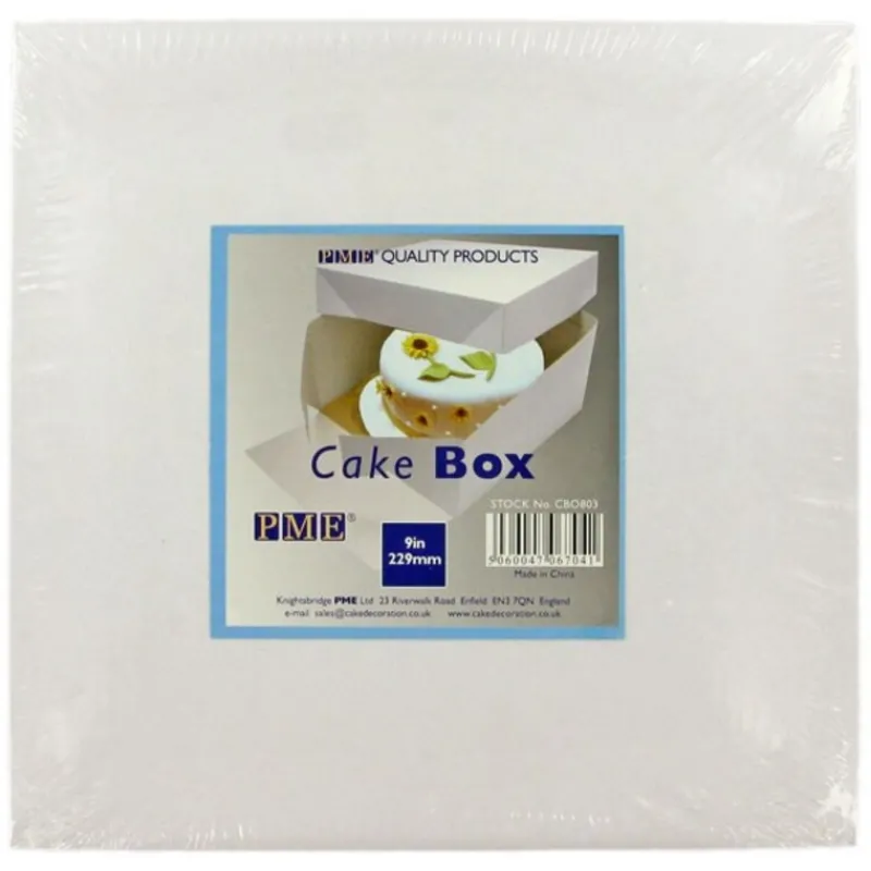 Cerf Dellier Boîte pâtissière blanche hauteur 15 cm PME