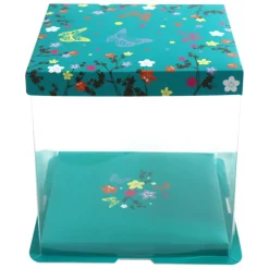 Cerf Dellier Boîte pâtissière vitrine Papillons 21 x 21 x 22 cm