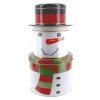 Cerf Dellier Boîtes à biscuits de Noël Set de 3 à empiler Bonhomme de neige