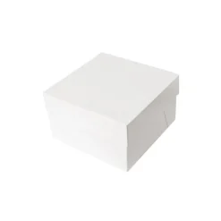 Cerf Dellier Boîtes pâtissières blanches 25x25 cm Hauteur 20 cm (x 10)
