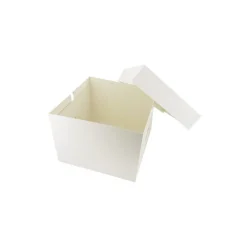 Cerf Dellier Boîtes pâtissières blanches 25x25 cm Hauteur 20 cm (x 10)
