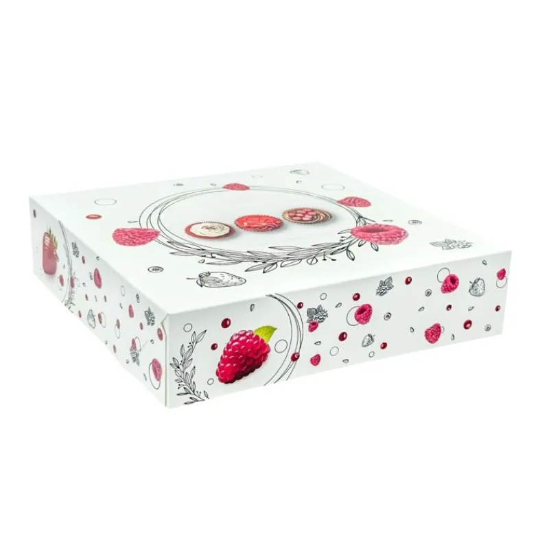 Cerf Dellier Boîtes pâtissières Morgane 16 x 16 cm - Hauteur 8 cm (x 50)