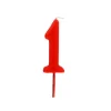 Cerf Dellier Bougie anniversaire chiffre 1 rouge