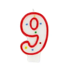 Cerf Dellier Bougie anniversaire chiffre Fiesta 9