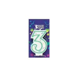 Cerf Dellier Bougie Anniversaire, chiffre 3