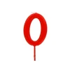 Cerf Dellier Bougie anniversaire chiffre 0 rouge