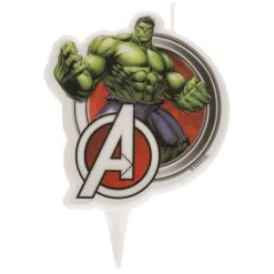 Cerf Dellier Bougie anniversaire 2D Hulk Avengers