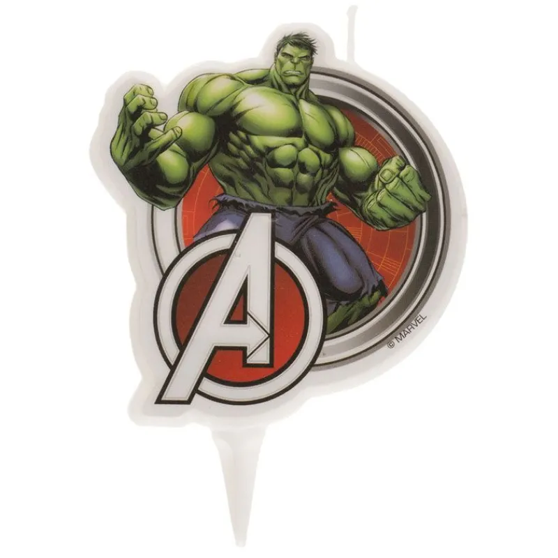 Cerf Dellier Bougie anniversaire 2D Hulk Avengers