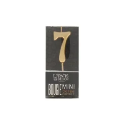 Cerf Dellier Bougie anniversaire dorée chiffre 7