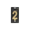 Cerf Dellier Bougie anniversaire dorée XXL chiffre 2