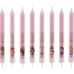 Cerf Dellier Bougie anniversaire Princesses Disney (x8)