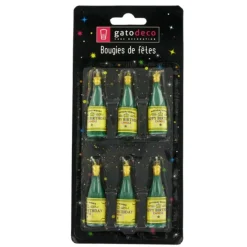 Cerf Dellier Bougie bouteille de champagne (x 6)