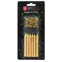 Cerf Dellier Bougie dorée (x 12)