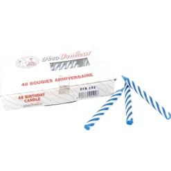 Cerf Dellier Bougie torsadée bleues (x48)