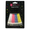 Cerf Dellier Bougies d'anniversaire 6 cm assorties (x 24)