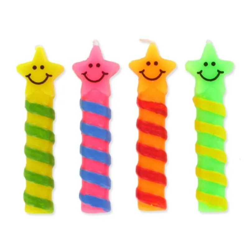 Cerf Dellier Bougies Smileys Etoiles (x 4)